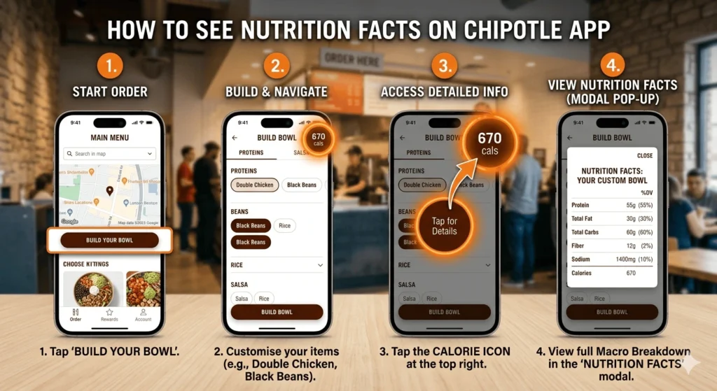 How to See Nutrition Facts on Chipotle App 1 How to See Nutrition Facts on Chipotle App